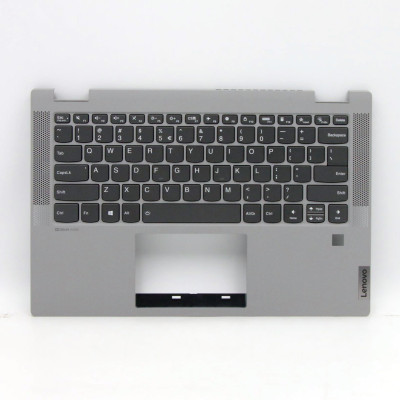 Lenovo ideapad Flex 5-14IIL05 5-14ITL05 gray white fingerprint hole backlit US keyboard palmrest
