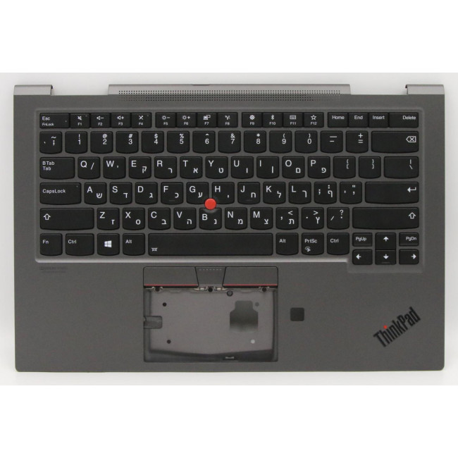 Lenovo thinkpad 5M10V24960 gray X1 yoga 4th backlit Hebrew HB keyboard palmrest - main product image
