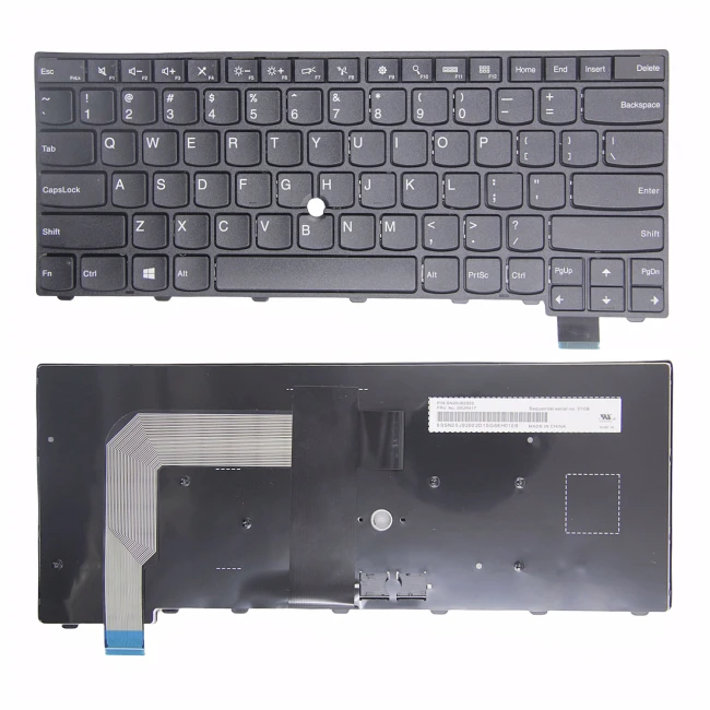 Lenovo thinkpad S2 T460S T470S black frame no trackpoint US keyboard OEM - main product image