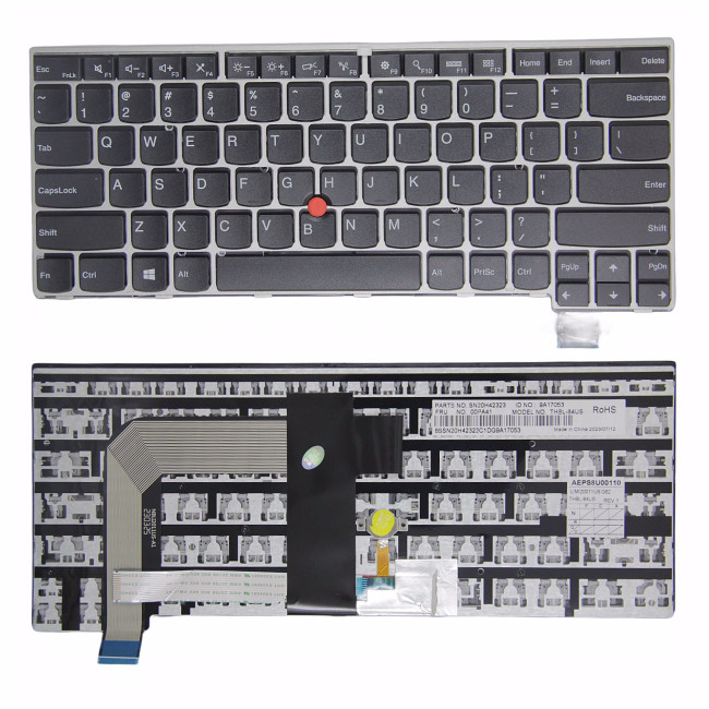 Lenovo thinkpad S2 T460S T470S silver frame with trackpoint US keyboard high copy - main product image