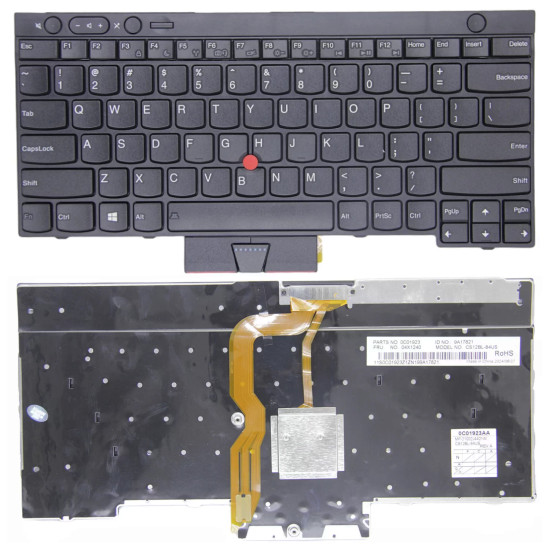Lenovo thinkpad T430S, T430, X230, X230I, T530, W530, L430, L530, US keyboard with trackpoint - main product image