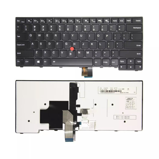 Lenovo thinkpad T440 T450 T460 E431 E440 L440 L450 L460 L470 with trackpoint backlit US keyboard - main product image