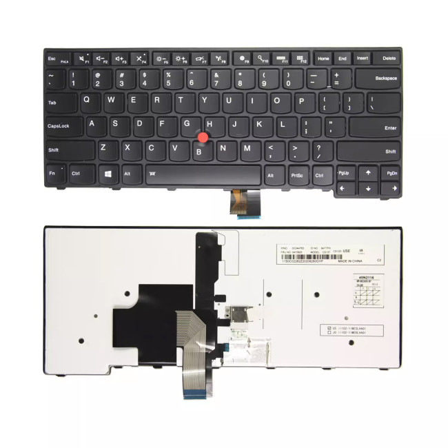 Lenovo thinkpad T440 T450 T460 E431 E440 L440 L450 L460 L470 with trackpoint backlit US keyboard - main product image