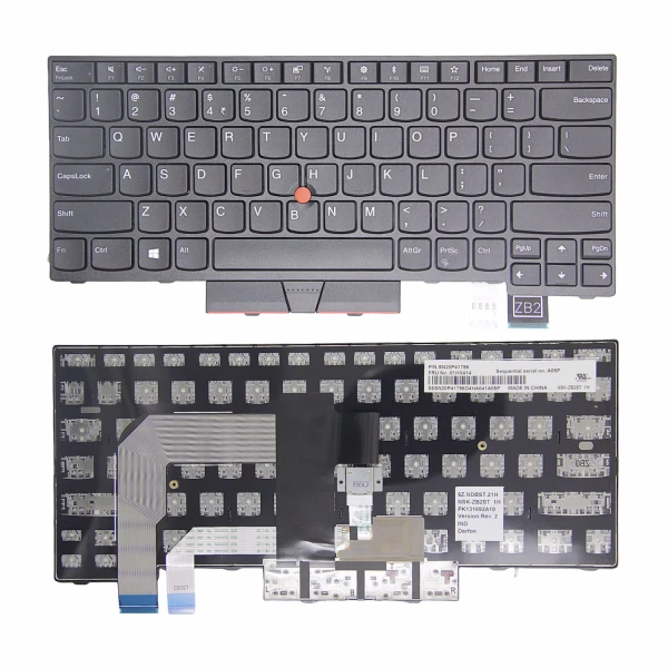 Lenovo thinkpad T470 T480 A475 A485 with trackpoint US keyboard original - main product image