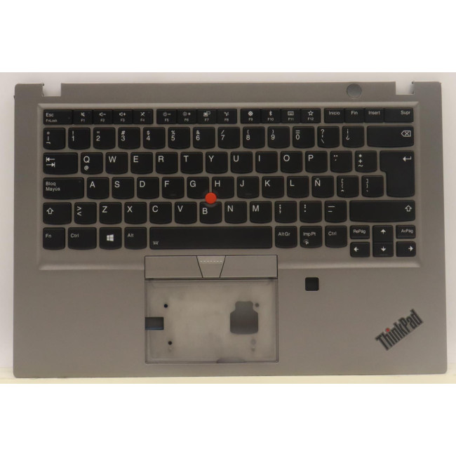 Lenovo thinkpad T490s 02HM366 silver backlit Latin LA keyboard palmrest - main product image