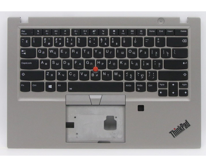 Lenovo thinkpad T490s non-vPro 02HM406 silver backlit Russian RU keyboard palmrest - additional view 