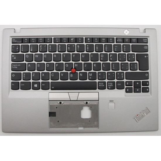 Lenovo thinkpad X1 Carbon 5th 2017 Generation 01LX592 silver backlit EU CFE keyboard palmrest - main product image