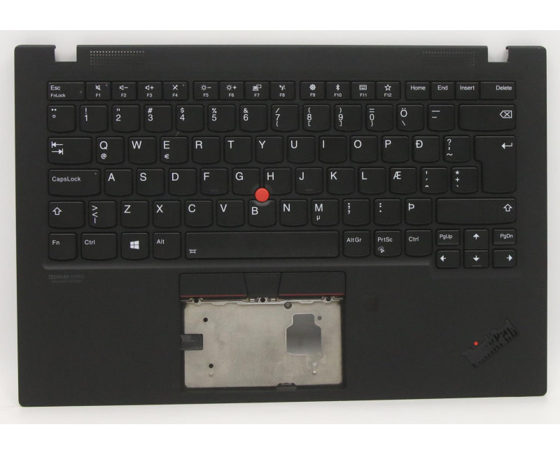Lenovo thinkpad X1 Carbon 7th 2019 5M10W85963 black backlit Icelandic ICE keyboard palmrest