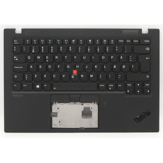 Lenovo thinkpad X1 Carbon 7th 2019 ePrivacy 5M10V25499 black backlit Danish DM keyboard palmrest - main product image