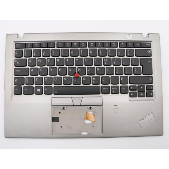 Lenovo thinkpad X1 Carbon Gen 6th 2018 01YU509 silver backlit Canadian French CF keyboard palmrest - main product image