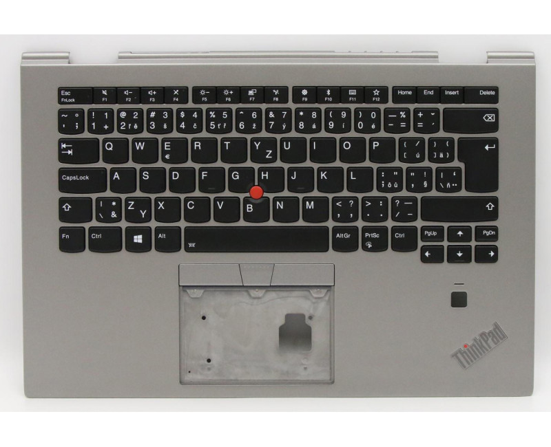 Lenovo thinkpad X1 Yoga 3rd Generation 01LX946 silver backlit Czech CZ keyboard palmrest - additional view 