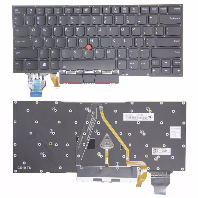 Lenovo Thinkpad X1 Carbon 7th Gen 2019, X1 Carbon 8th Gen 2020 backlit US keyboard original - main product image