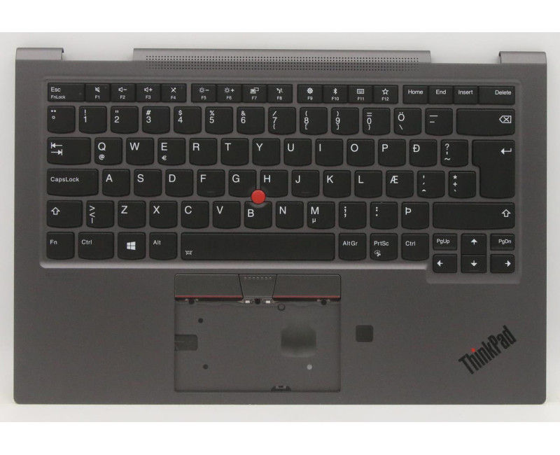 Lenovo thinkpad X1 Yoga 4th Generation 5M10V24854 gray backlit Icelandic ICE keyboard palmrest