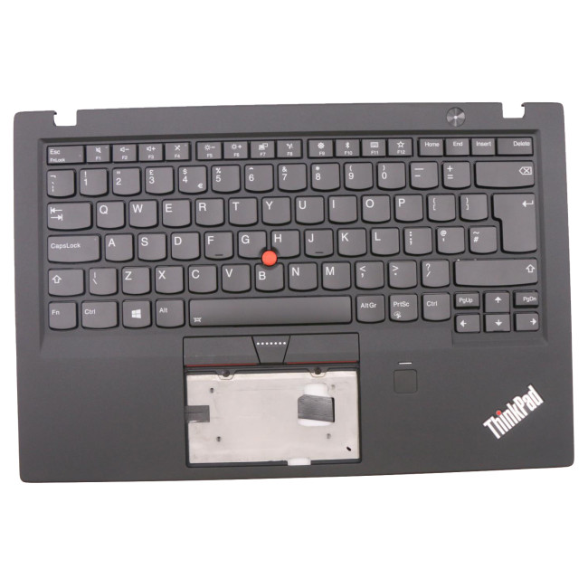 Lenovo thinkpad X1 carbon 5th Gen 2017 01LX539 black backlit UK keyboard palmrest - main product image