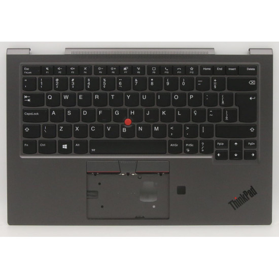 Lenovo thinkpad X1 yoga 5th Gen 2020 5M10Z37072 gray backlit Brazilian BR keyboard palmrest - main product image