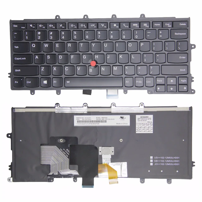 Lenovo thinkpad X230S X240 X250 X260 with trackpoint backlit US keyboard - main product image