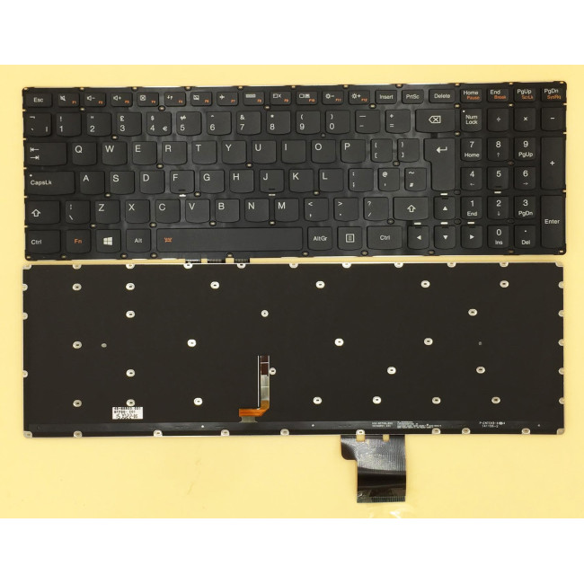 Lenovo Y50 Y50-70 U530 U530P-IFI black backlit UK keyboard original - main product image