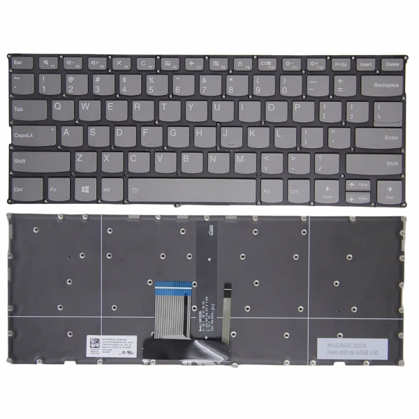 Lenovo Yoga 720-12IKB 720-13KBR gray delete backlit US keyboard original - main product image