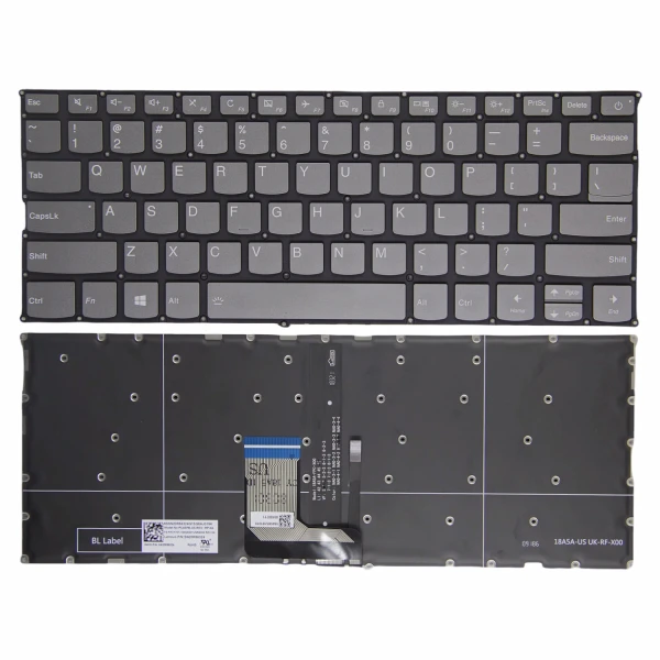 Lenovo Yoga 720-13IKB 720-13ISK gray power backlit US keyboard original - main product image