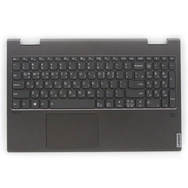 Lenovo yoga C740-15IML 5CB0U43794 grey purple backlit Korean KR keyboard palmrest - main product image