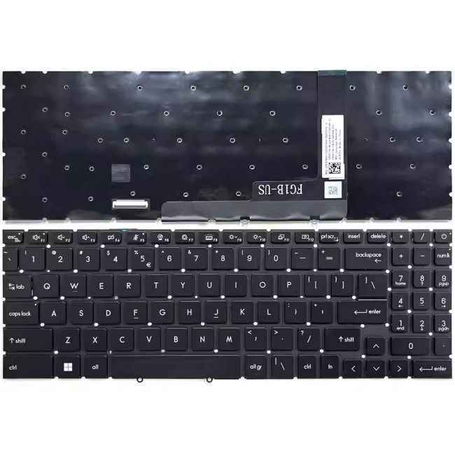 MSI Stealth GS77, 12U 12UE 12UG 12UH MS-17P1 RGB backlit US keyboard - main product image