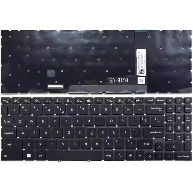 MSI Creator Z17 A12U, Z17 HX, Studio A13V, A14V, RGB backlit US keyboard - main product image