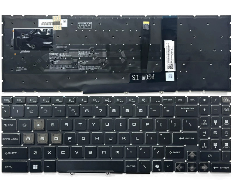 MSI Crosshair 16 17 18 HX, D14V, A2XW, D2XW, 24-zone RGB backlit US keyboard AI - additional view 