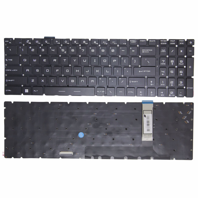 MSI GE76 GE77 Raider 10UE 10UG 10UH 11UE MS-17K3 GS76 Stealth 11UE GP76 GP77 Leopard 11UE RGB backlit US keyboard per-key - main product image