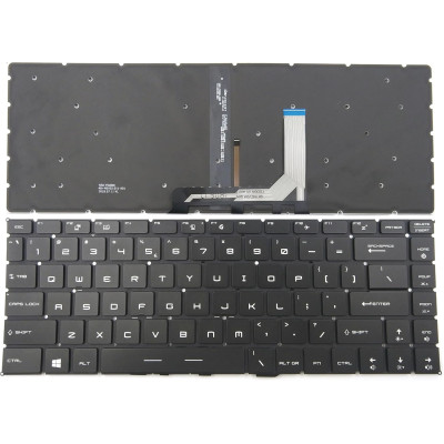 MSI GS65, PS63, GF63, GF65, P65, MS-16W1, MS-16W2, MS-16R3, MS-16R4, backlit US keyboard black
