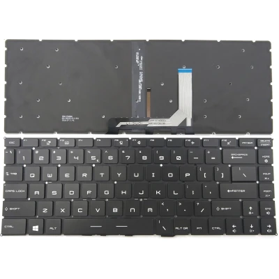 MSI GS65, PS63, GF63, GF65, P65, MS-16W1, MS-16W2, MS-16R3, MS-16R4, backlit US keyboard black