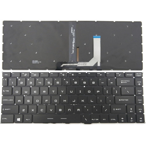 MSI GS65, PS63, GF63, GF65, P65, MS-16W1, MS-16W2, MS-16R3, MS-16R4, backlit US keyboard black - additional view 