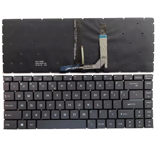 MSI GS65, PS63, GF63, GF65, P65, MS-16W1, MS-16W2, MS-16R3, MS-16R4, gray backlit US keyboard - main product image