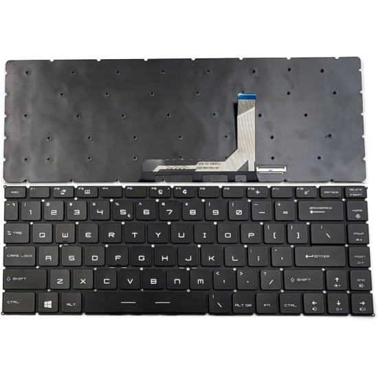 MSI GS65, PS63, GF63, GF65, P65, MS-16W1, MS-16W2, MS-16R3, MS-16R4, per-key RGB backlit US keyboard black - main product image