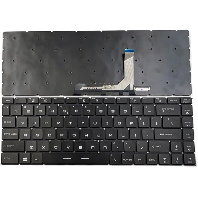 MSI GS65, PS63, GF63, GF65, P65, MS-16W1, MS-16W2, MS-16R3, MS-16R4, per-key RGB backlit US keyboard black - main product image