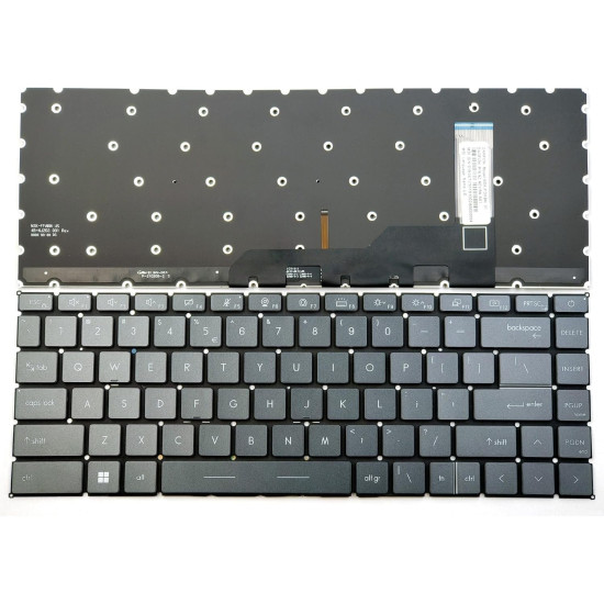 MSI GS66 GE66 GP66 MS-1541 MS-14C1 MS-14C2 MS-16V1 MS-16V2 MS-16V3 WS66 P40 gray backlit US keyboard - main product image
