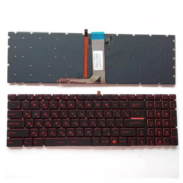MSI GT62 GE62 GS60 GL60 GP62 GT72 GE72 GS63 GL62 GP72 backlit Russian RU keyboard - main product image