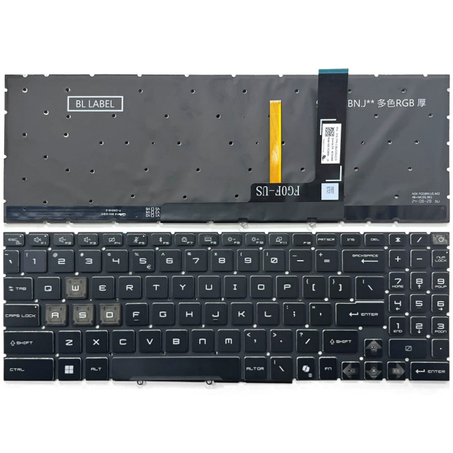 MSI Katana A15 A17 AI B8V B8VE B8VF B8VG 4-zone RGB backlit US keyboard AI - main product image