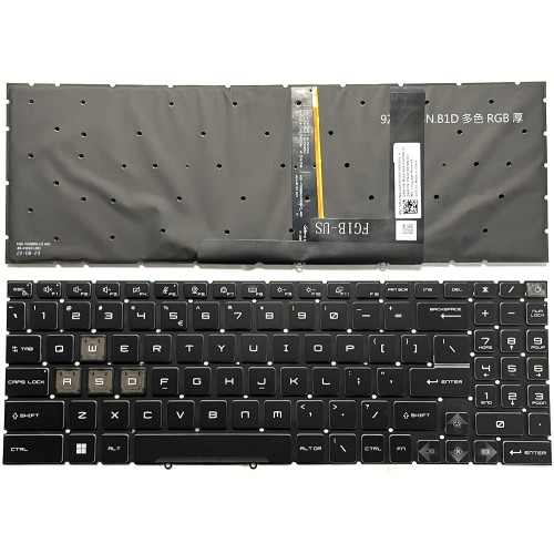 LT-10024865 MSI Katana A15, A17 B8V B12V B13U B13V HX B14W RGB backlit US keyboard - additional view 