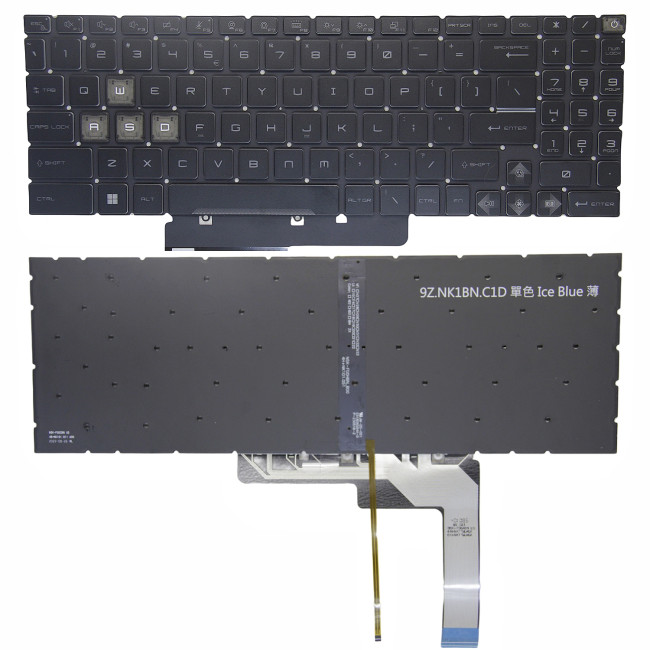 MSI Katana A15, A17 B8V B12V B13U B13V HX B14W blue backlit US keyboard - main product image