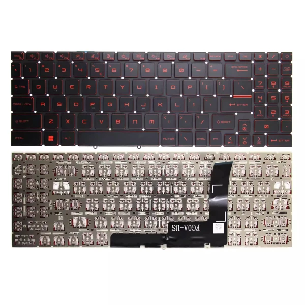 MSI Katana GF66 GF76 Pulse GL76 GL66 Stealth GS77 MS-17L3 MS-1584 MS-1583 red US keyboard - main product image