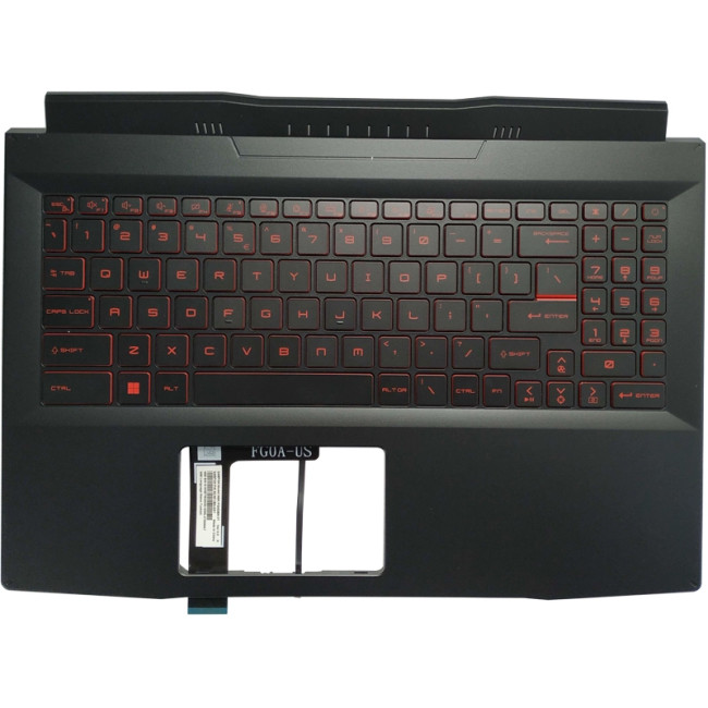 MSI Katana Pulse GF66, 11UE, 11UG, 11UD, MS-1581, MS-1582, GL66, red backlit US keyboard palmrest - main product image