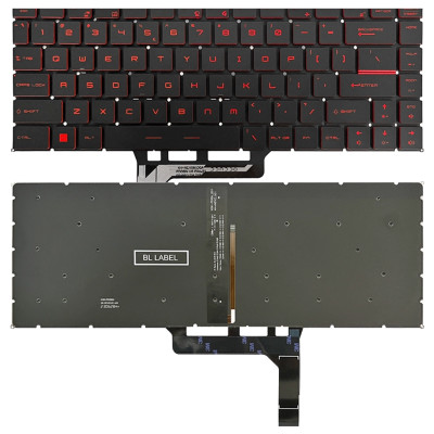 MSI MS-16R6, MS-16S1, MS-16S2, MS-16W1, MS-16W2, red backlit US keyboard