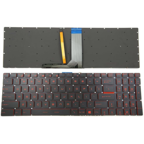 MSI PL60 Series, PL62 Series, PL62 7RC, PL62 7RD, red backlit US keyboard LT-10026313 - additional view 