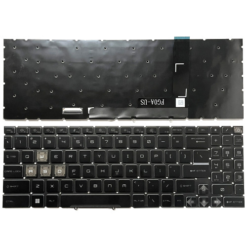 MSI Raider GE68, GE78, Vector GP68, GP78, MS-15M1, MS-15M2, MS-17S1, MS-17S2, RGB backlit US keyboard per-key | LT-22235 - additional view 