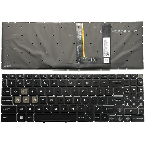 MSI Raider GE68, GE78, Vector GP68, GP78, MS-15M1, MS-15M2, MS-17S1, MS-17S2, RGB backlit US keyboard slim | LT-22233 - additional view 