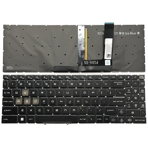 MSI Raider GE68, GE78, Vector GP68, GP78, MS-15M1, MS-15M2, MS-17S1, MS-17S2, blue backlit US keyboard | LT-20099 - additional view 