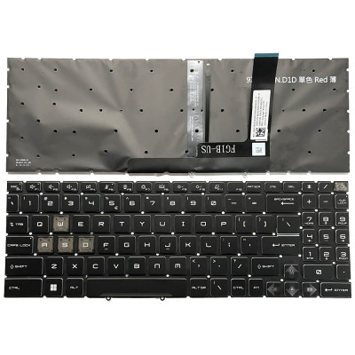 MSI Raider GE68, GE78, Vector GP68, GP78, MS-15M1, MS-15M2, MS-17S1, MS-17S2, white backlit US keyboard