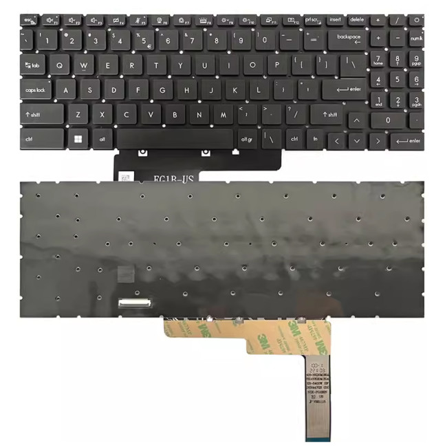 MSI Summit E16 Flip A11U, A12U, UCT, UDT, MS-1591, MS-1592, MS-1593, RGB backlit US keyboard - main product image