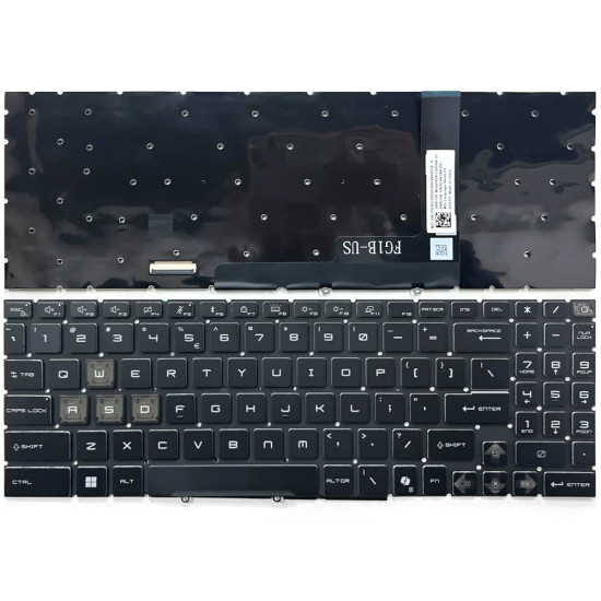 MSI Vector 17 HX A13V A13VIG A13VHG RGB backlit US keyboard AI - main product image