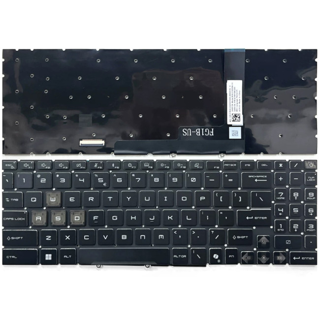 MSI Vector 17 HX A13V A13VIG A13VHG RGB backlit US keyboard AI - main product image